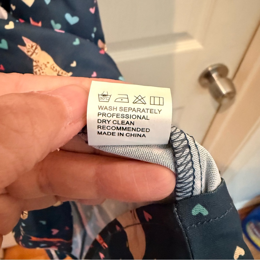 😻😻🐈🐈‍⬛Charming Blue Women’s Cat Dress🐈‍⬛😘😻😻 - Picture 9 of 9
